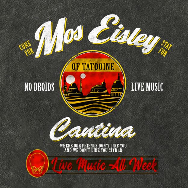 Mos Eisley Cantina Tatooine Graphic Print Vintage Distressed T-shirt