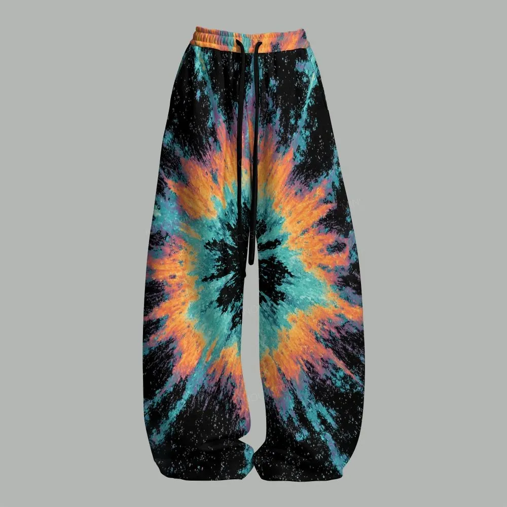 Galaxy Tie Dye Spider Print Cami Top & Elasticated Trousers Two-Piece Set