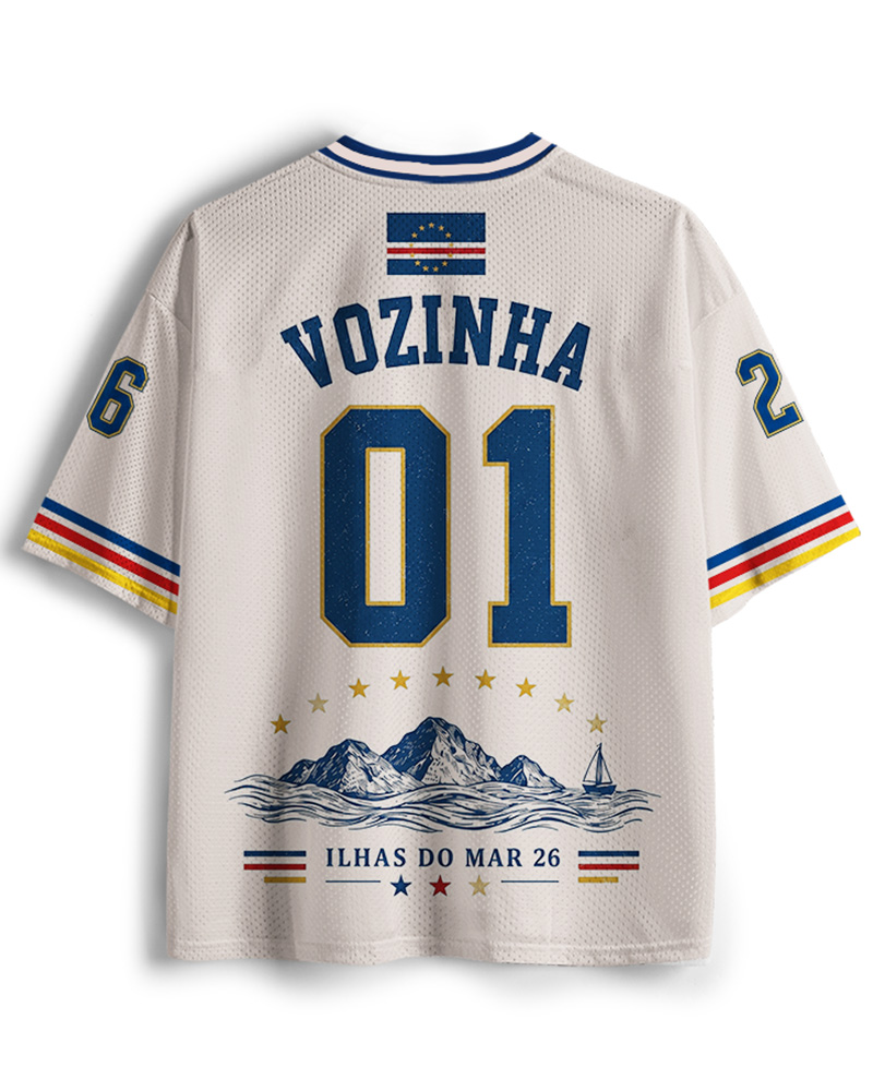 Vintage Cape Verde Soccer Mesh Jersey