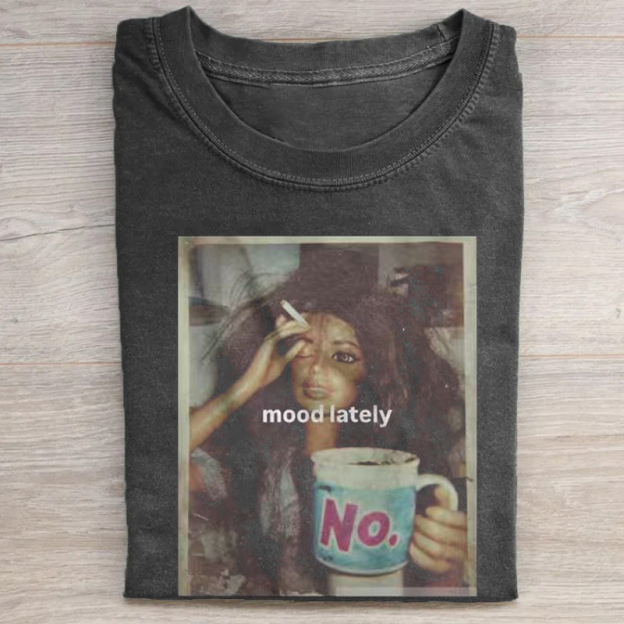 Funny Doll Face Meme Washed T-Shirt