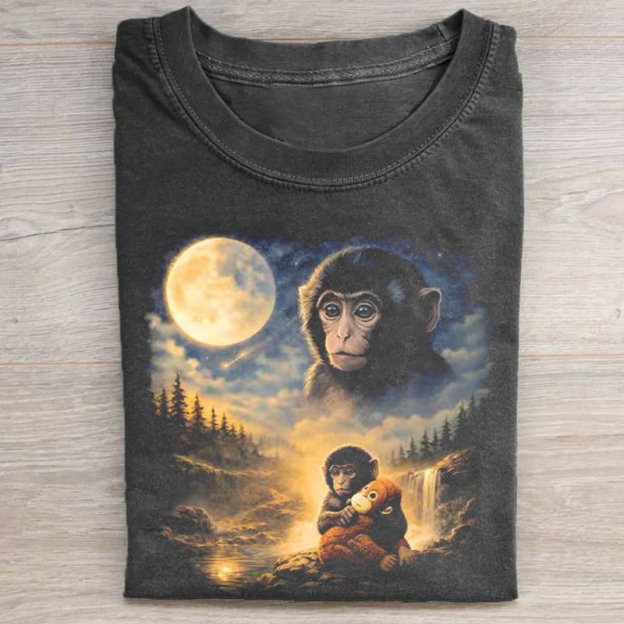 Punch Monkey Moon Washed T-Shirt