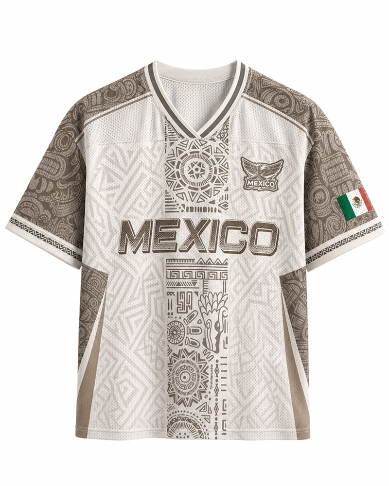 Mexican Aztec Partern Mesh Jersey