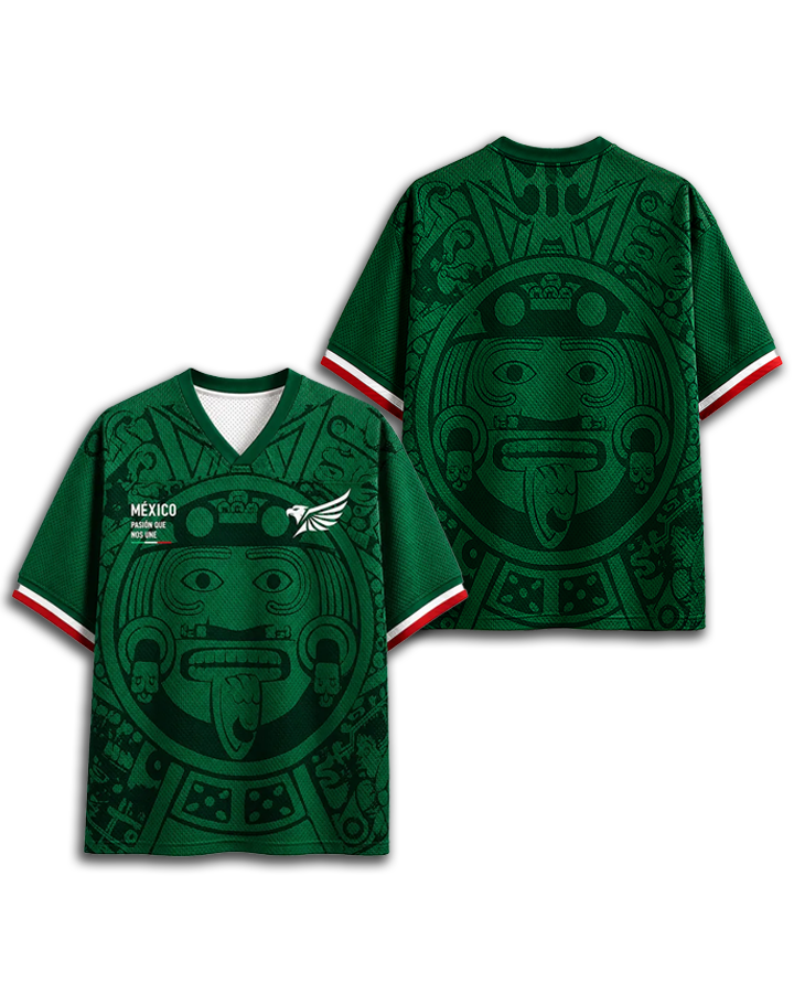  Aztec Culture Mexico Heritage Soccer Mesh Jersey