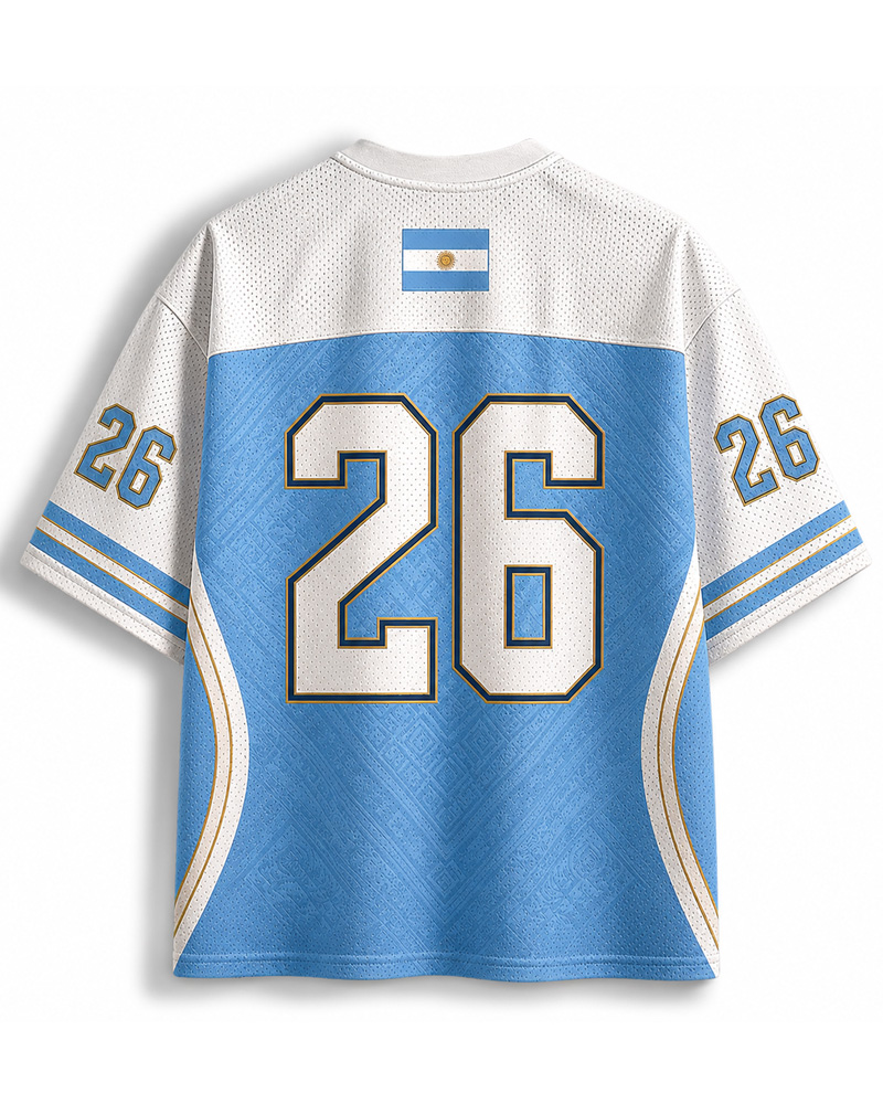 Vintage Argentina Soccer Heritage Mesh Jersey