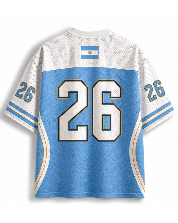 Vintage Argentina Soccer Heritage Mesh Jersey