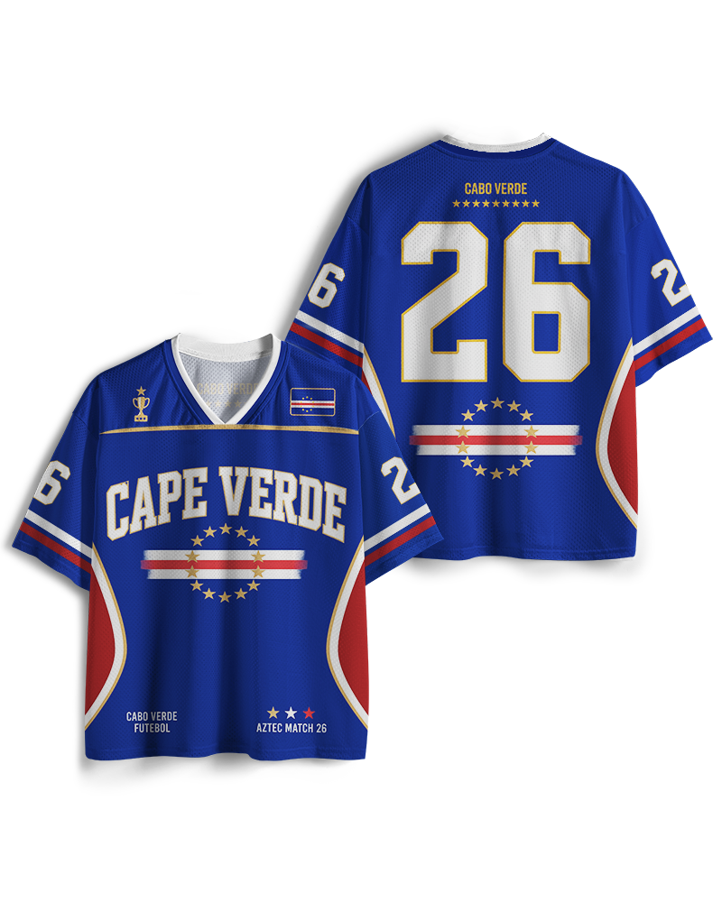 Vintage Cape Verde Soccer Mesh Jersey