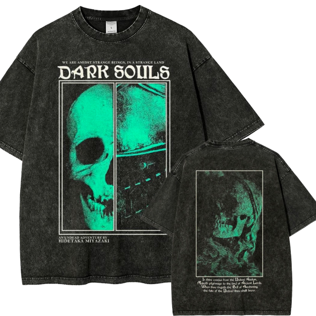 Undead Adventure Dark Souls Washed T-Shirt 