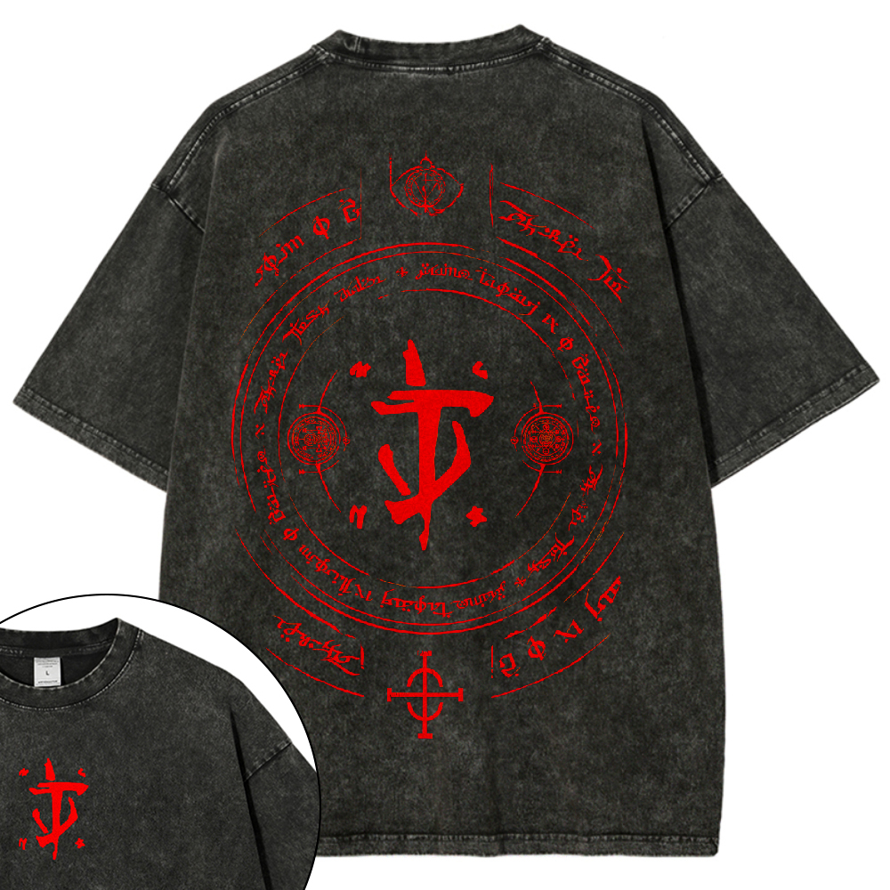 Medieval Sci Fi Gamer Retro Washed T-Shirt 