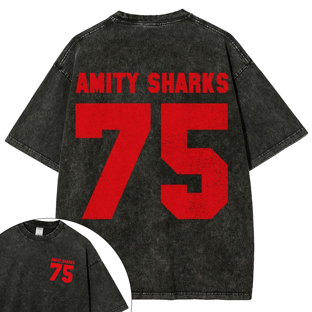 Jaws - Amity Sharks Washed T-Shirt 
