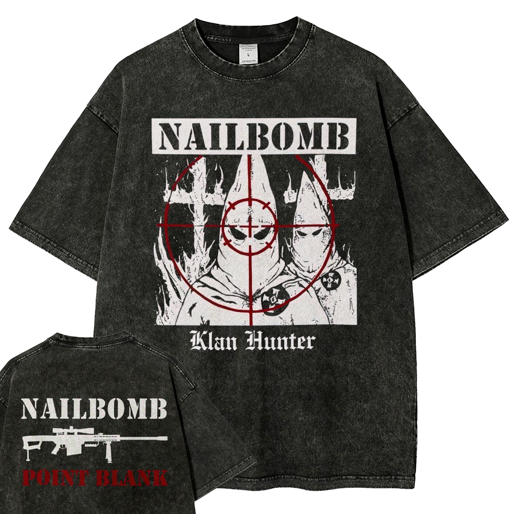 NAILBOMB - "Klan Hunter" Premium Washed T-Shirt 