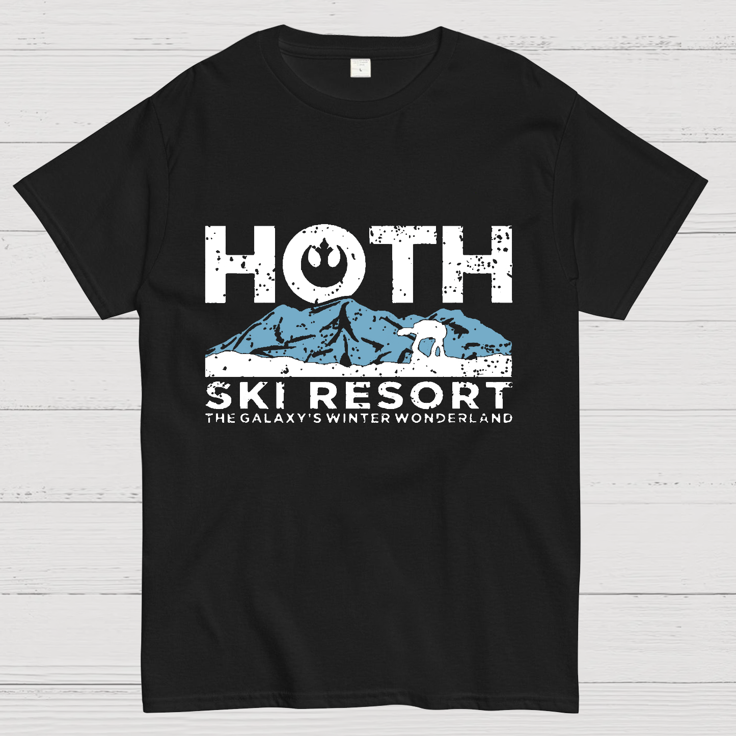 Hoth Ski Resort Casual Space Wars Geeky T-Shirt