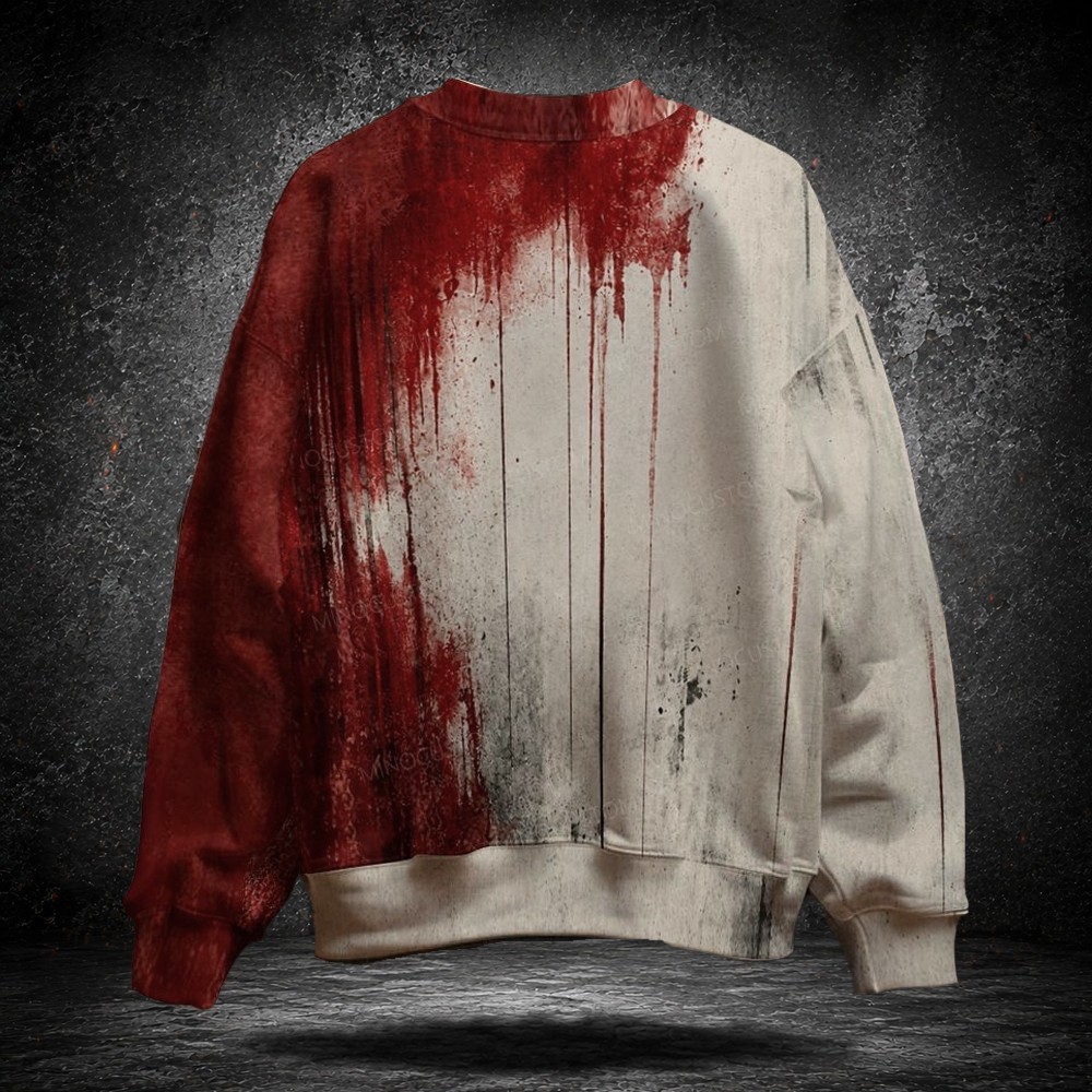 Vintage Halloween Problem Solved Art Print Crew Neck Sweatshirt