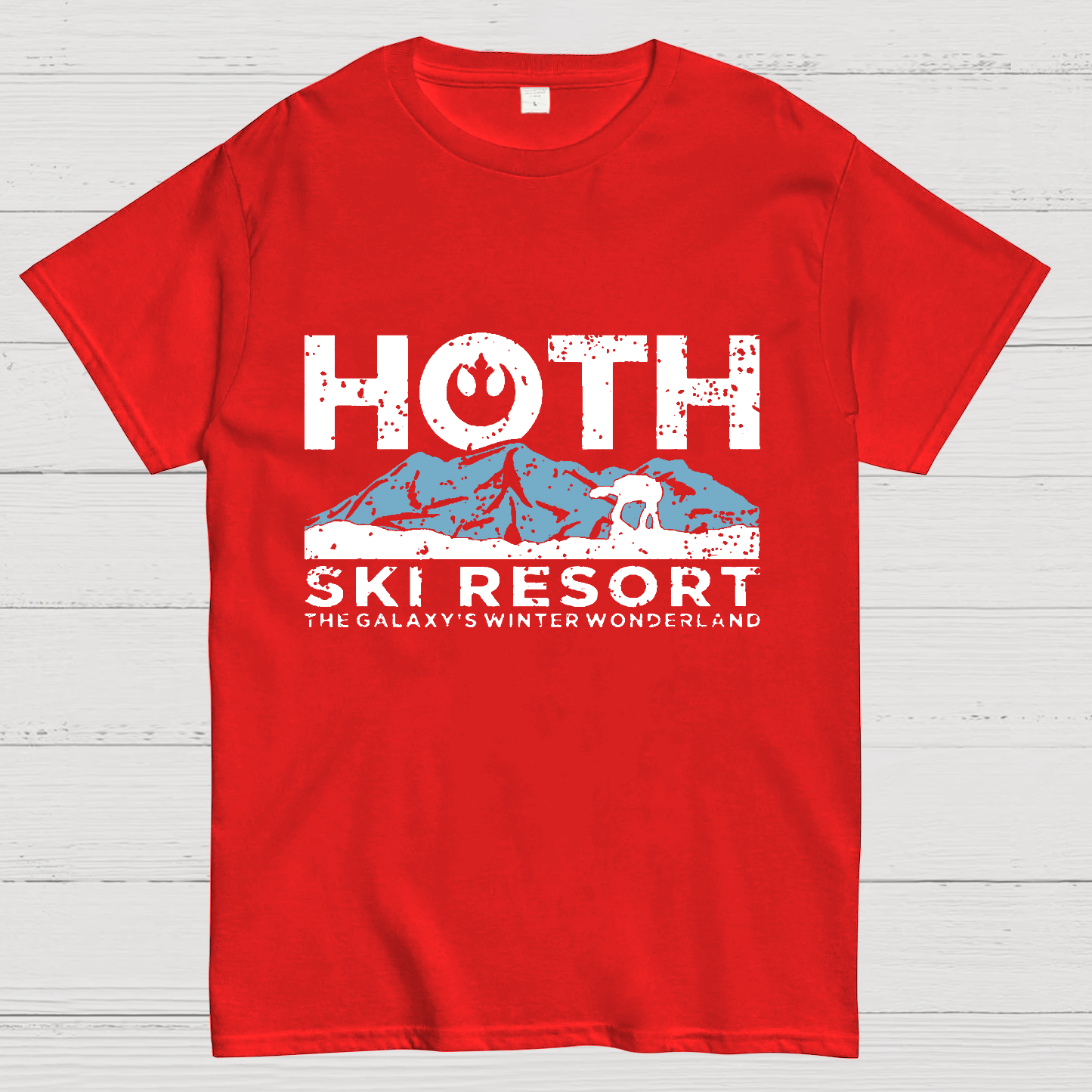 Hoth Ski Resort Casual Space Wars Geeky T-Shirt