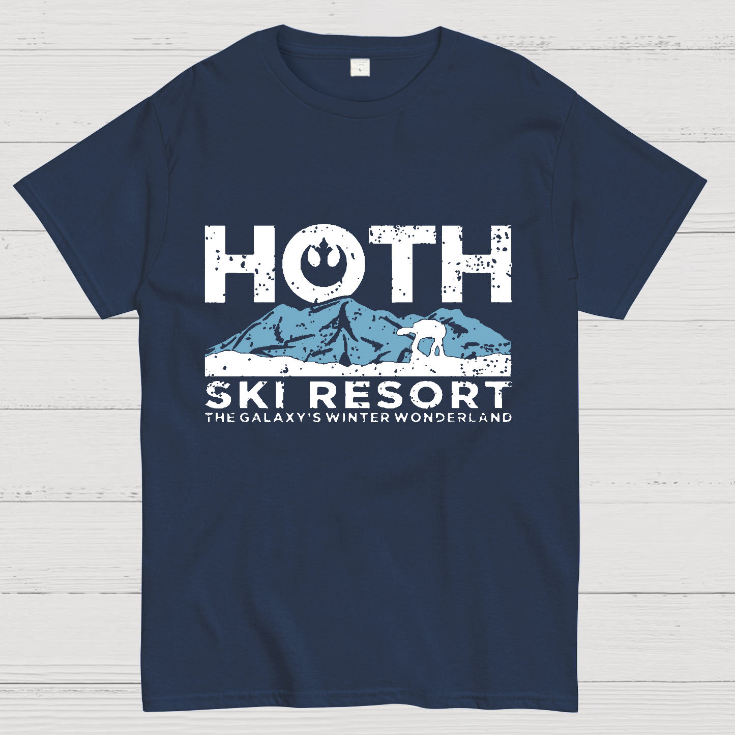 Hoth Ski Resort Casual Space Wars Geeky T-Shirt