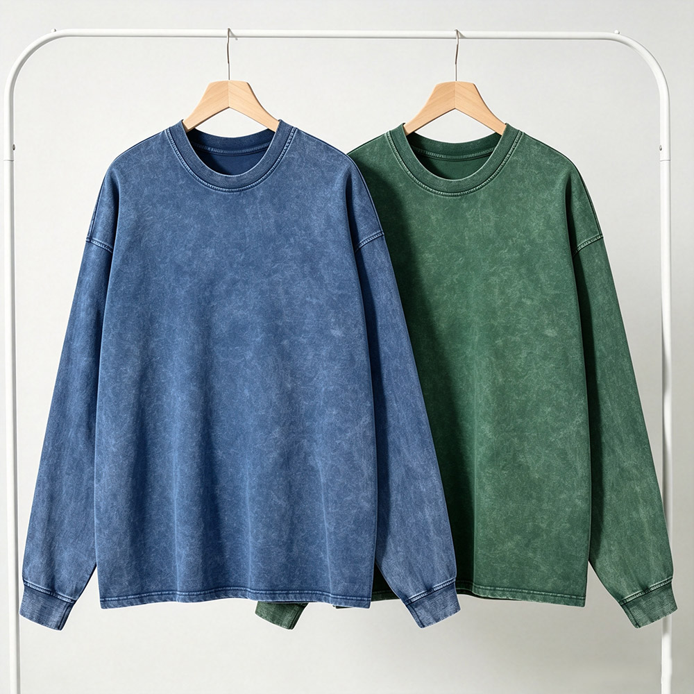 Vintage Classic Washed Long-Sleeved T-Shirt