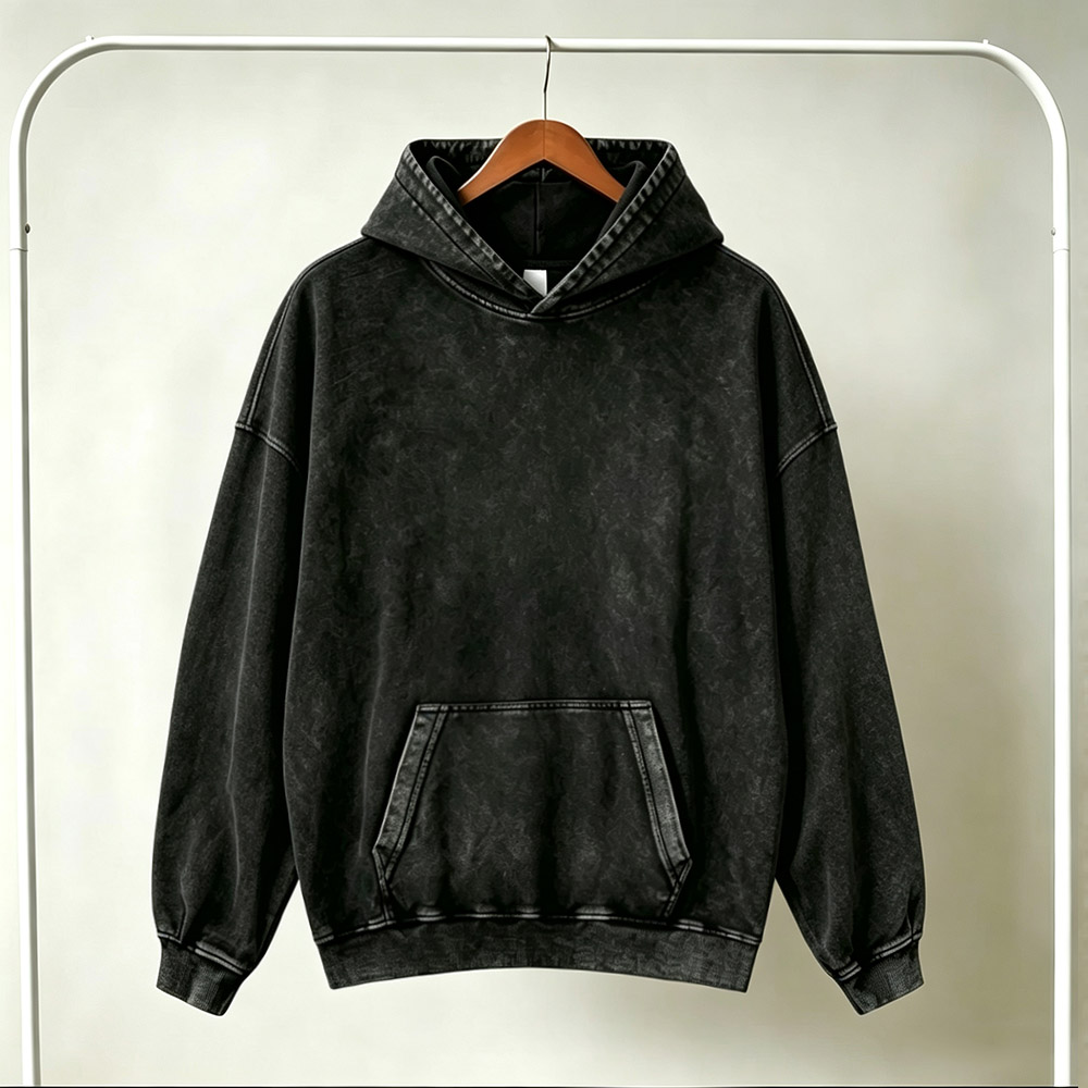 Solid Color Retro Washed Hoodies