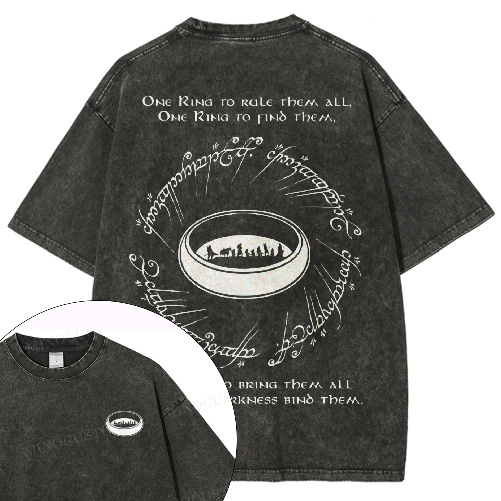 Fantasy Ring Silhouette Washed T-Shirt 