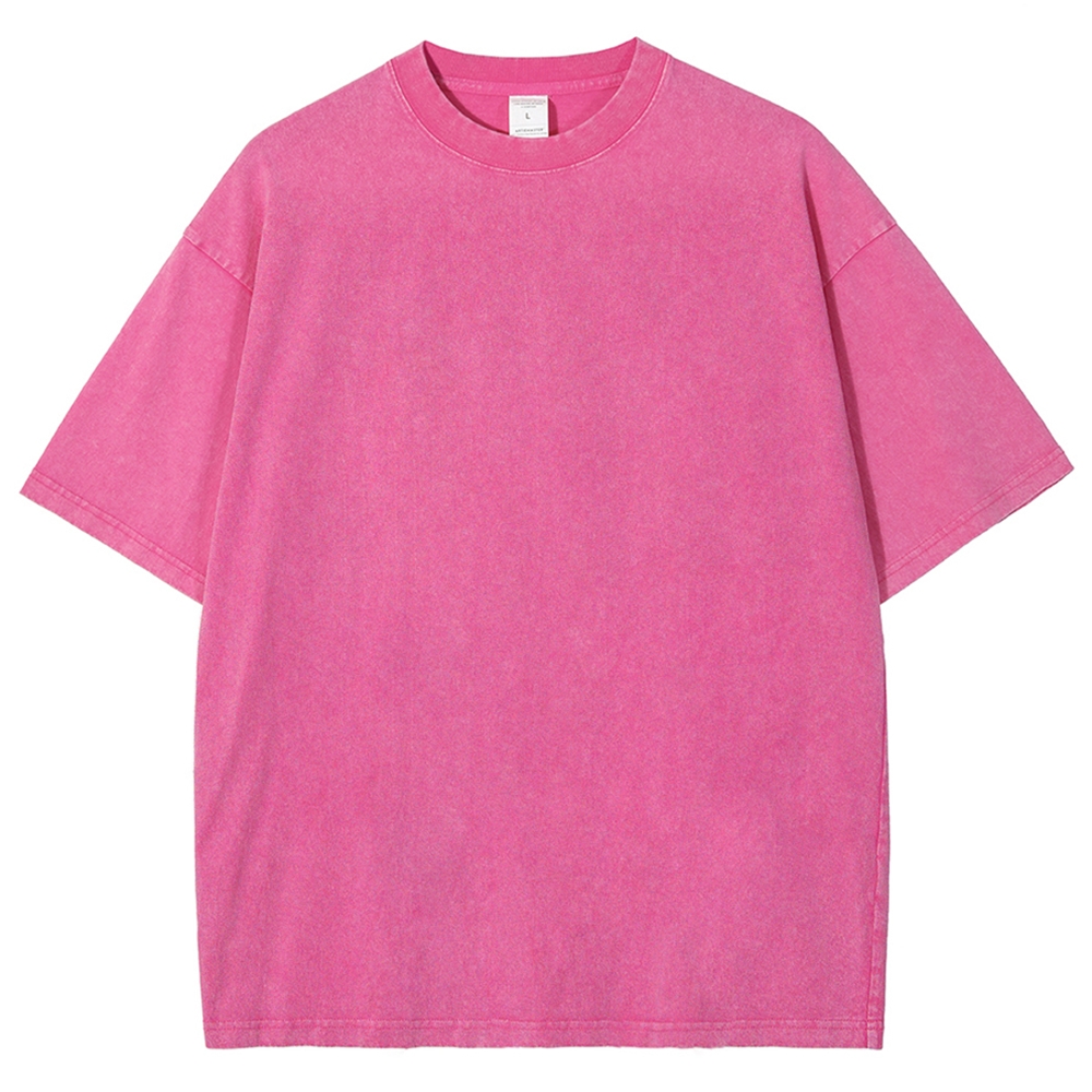 Customized Retro Style  Washed T-Shirt 