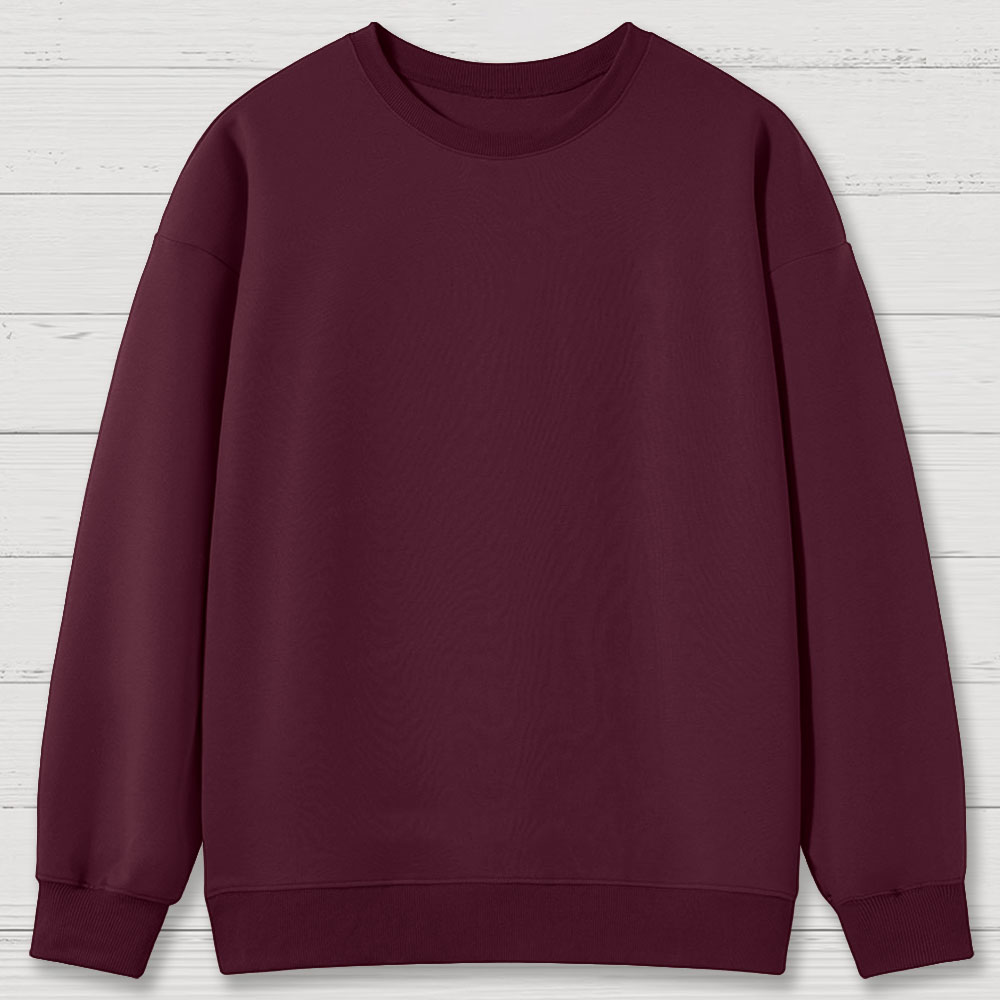 Solid Color Retro Cotton Sweatshirts
