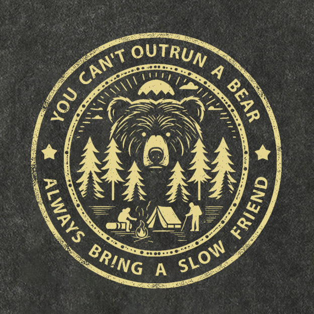 You Can't Outrun A Bear Vintage Distressed T-shirt