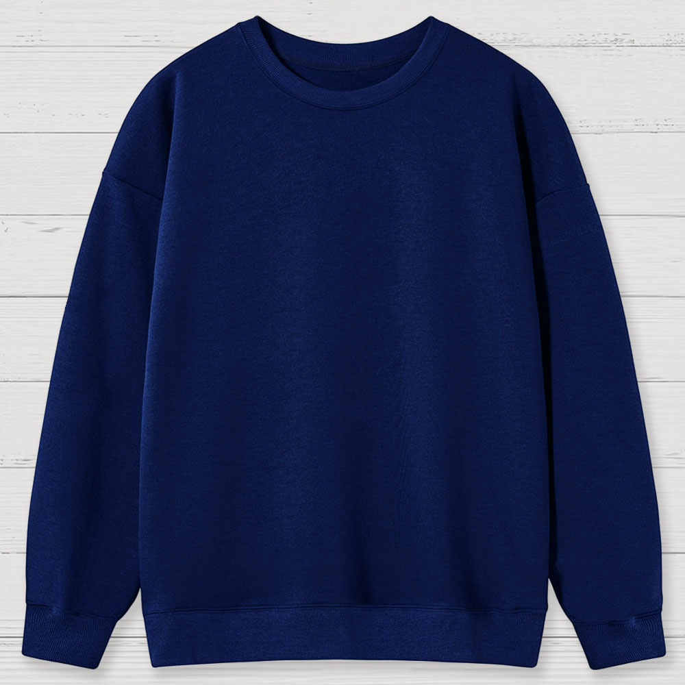Solid Color Retro Cotton Sweatshirts