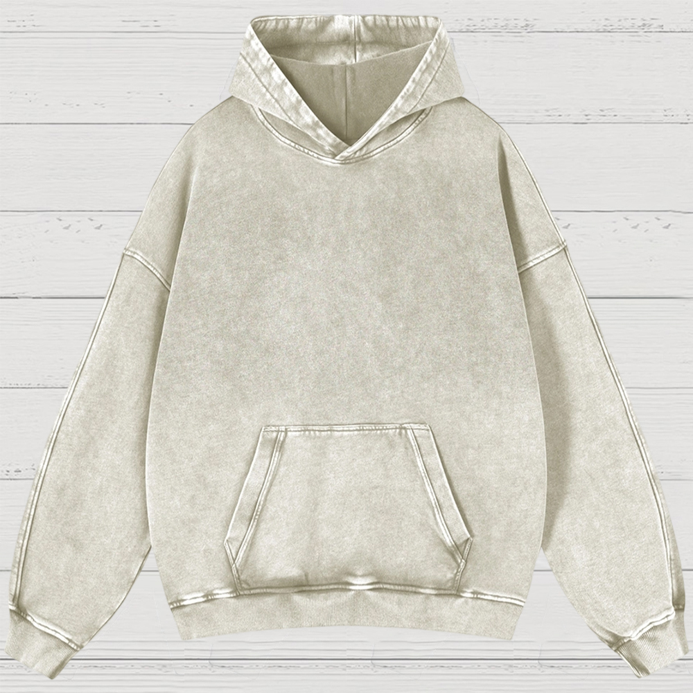 Solid Color Retro Washed Hoodies