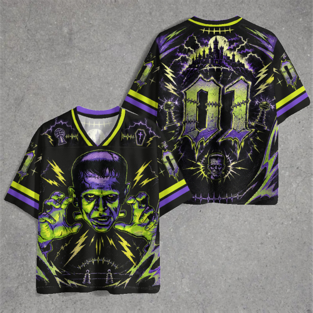 Vintage Lightning Frankenstein Monster Jersey Shirts