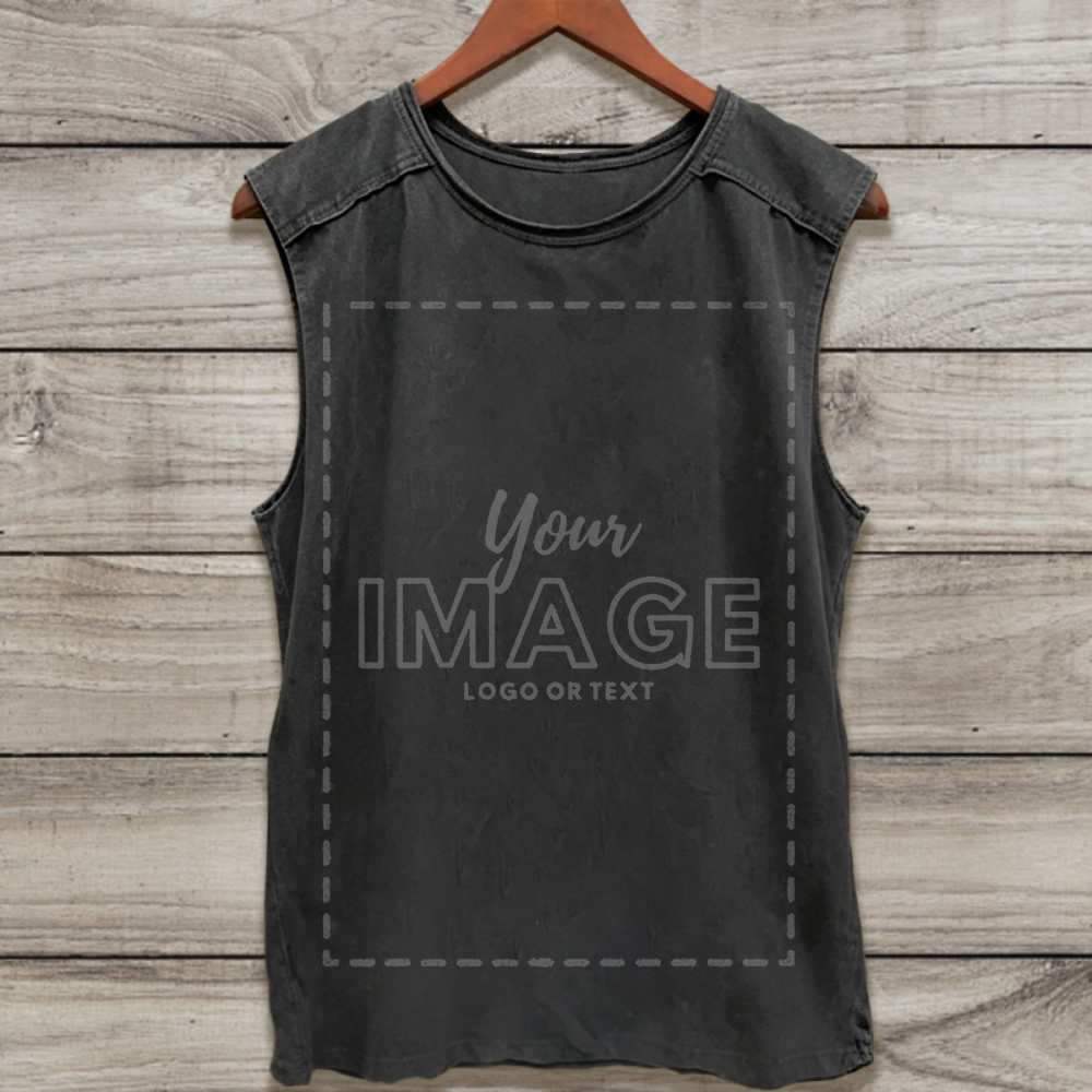 Customized Retro Style Washed Tank Top