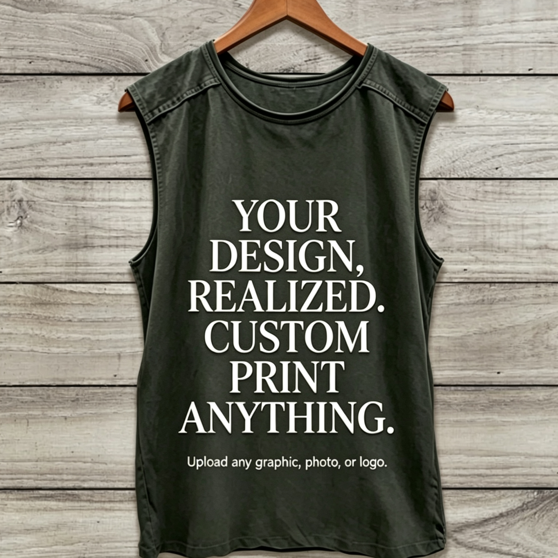 Customized Retro Style  Washed Tank Top (Editable Preview)