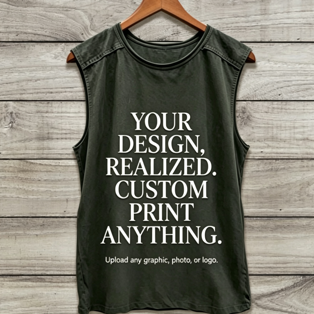 Customized Retro Style  Washed Tank Top (Editable Preview)