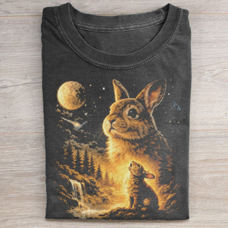 Bunny Howling to the Moon T-shirt