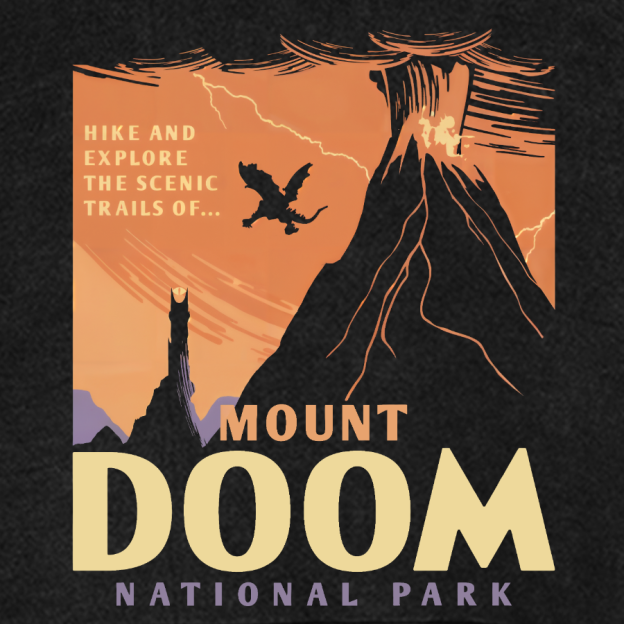 Mount Doom National Park Vintage Distressed Hoodie