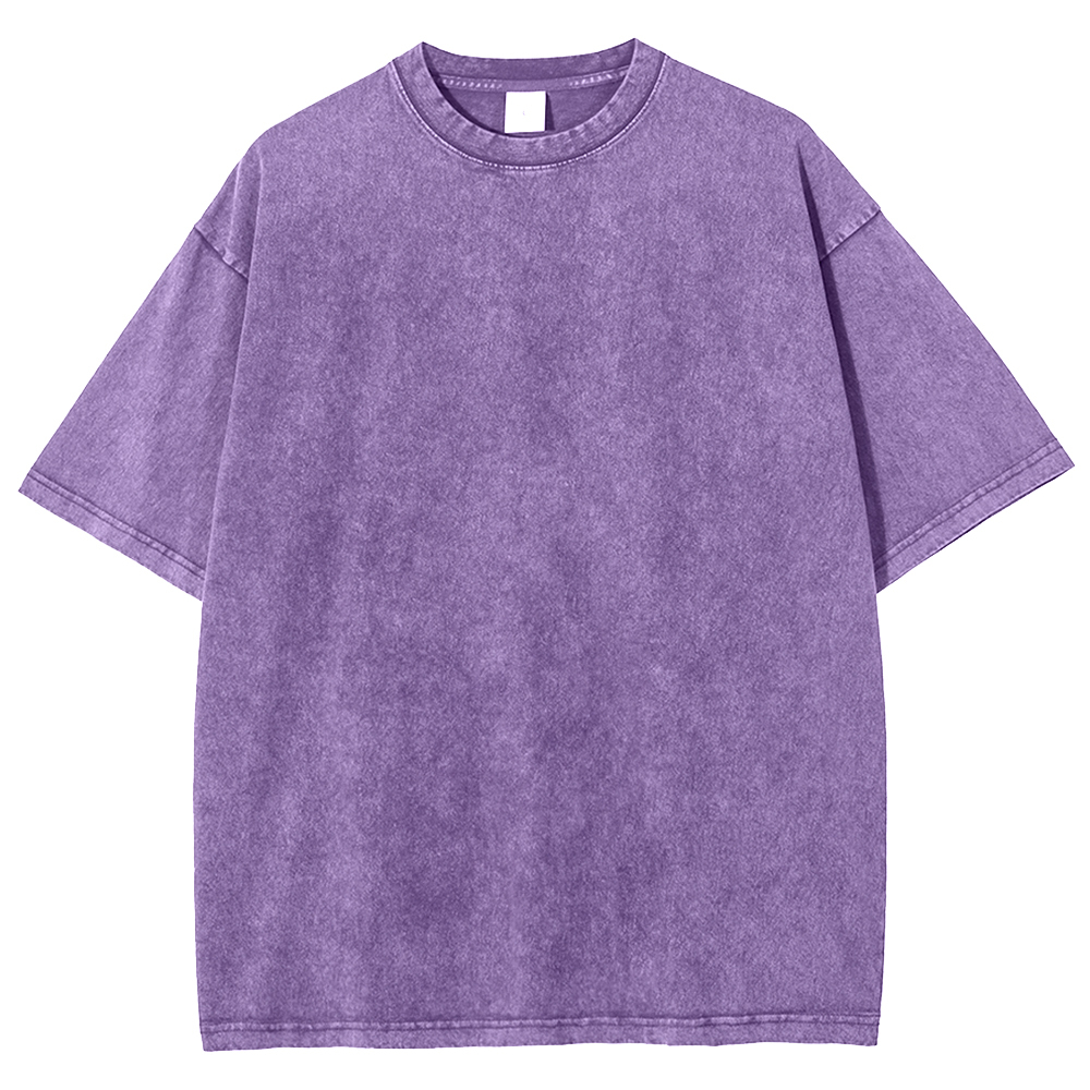 Customized Retro Style  Washed T-Shirt 