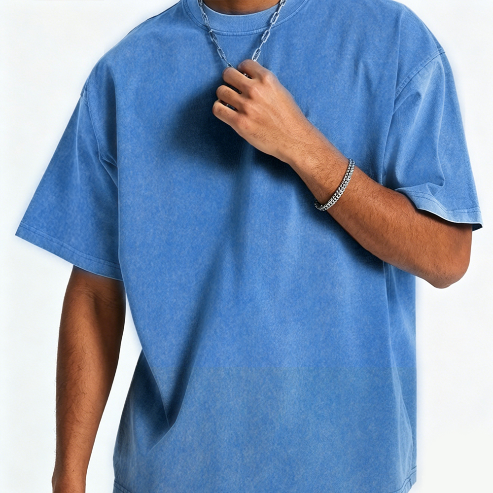 Solid Color Washed T-Shirt 