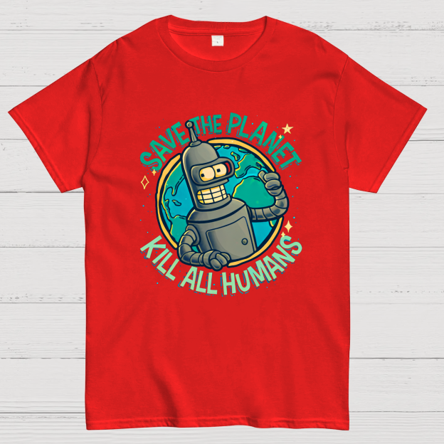 Save The Planet Kill All Humans Geek T-Shirt