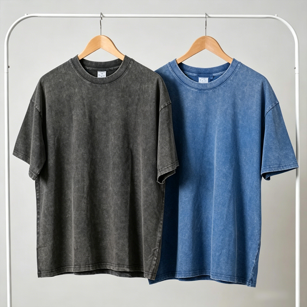Solid Color Retro Washed T-Shirt