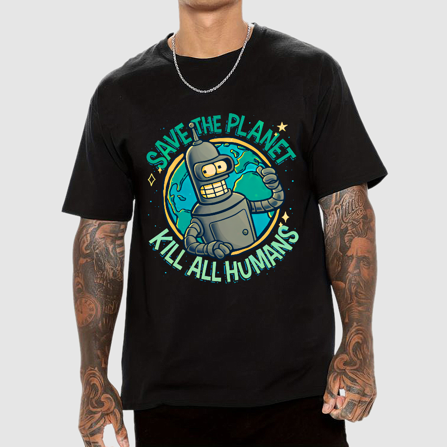 Save The Planet Kill All Humans Geek T-Shirt