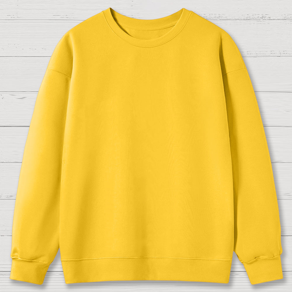 Solid Color Retro Cotton Sweatshirts