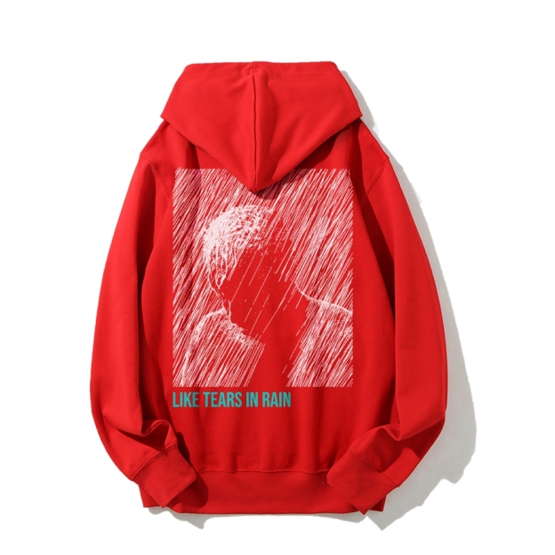 Like Tears In Rain Geek Printed Back Cotton Hoodie