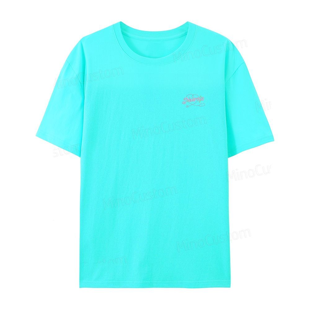 Embroidered Nurse Organic Cotton T-Shirt Unisex Minimal Design