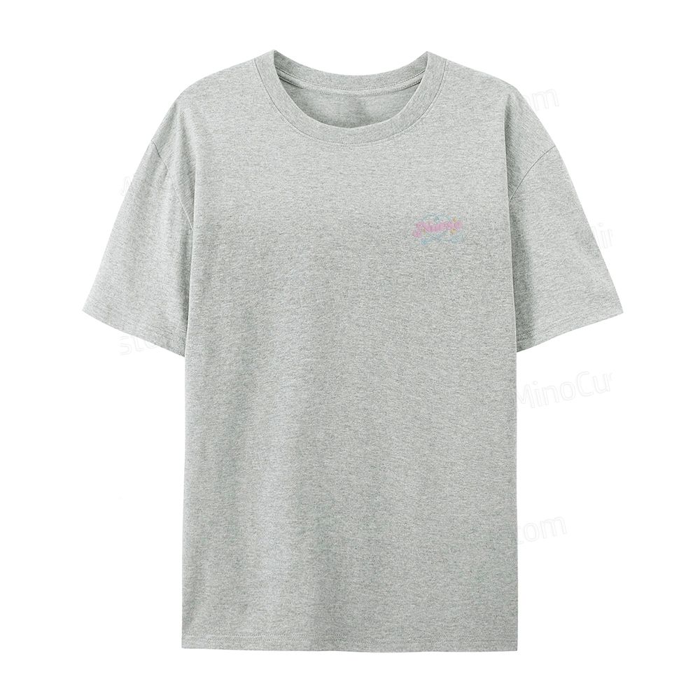 Embroidered Nurse Organic Cotton T-Shirt Unisex Minimal Design