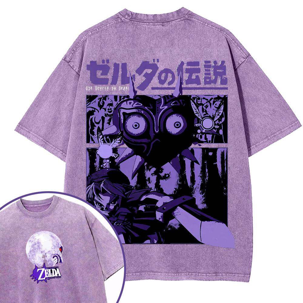 Majora's Mask Retro Graphic Washed T-Shirt 