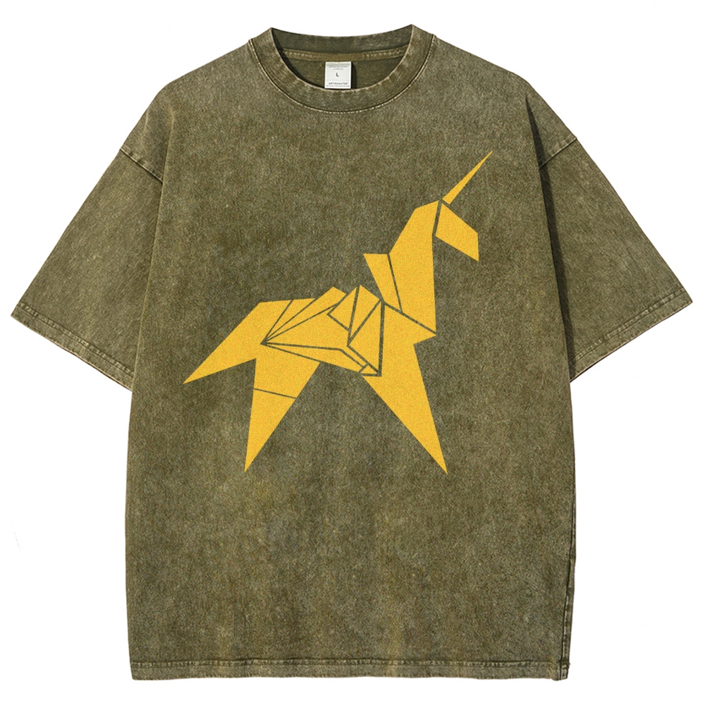 Unicornio de origami de Blade Runner Vintage Distressed T-shirt