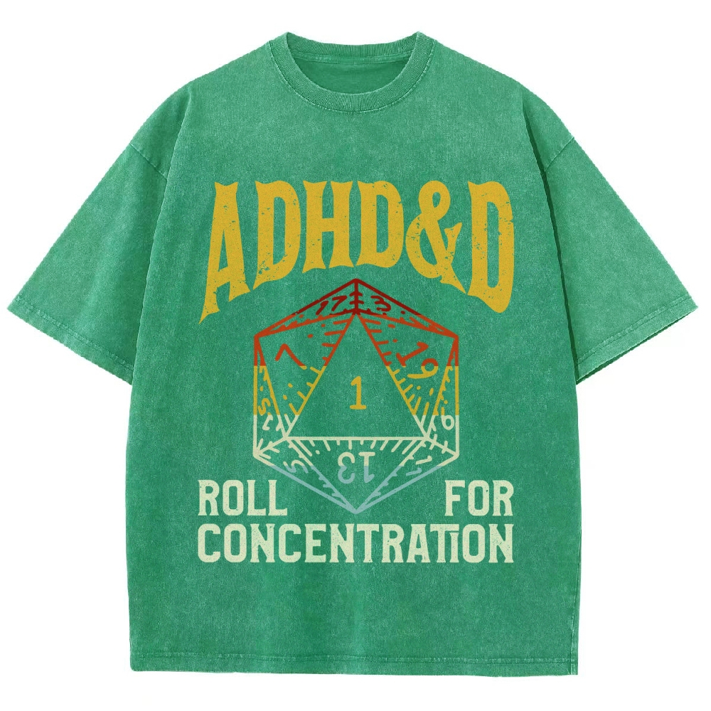 ADHD&D Dice Vintage Distressed T-shirt
