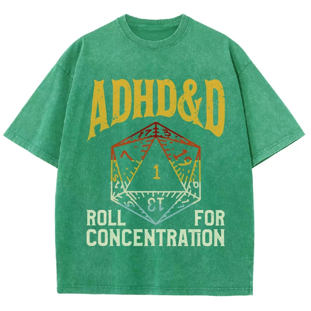 ADHD&D Dice Vintage Distressed T-shirt
