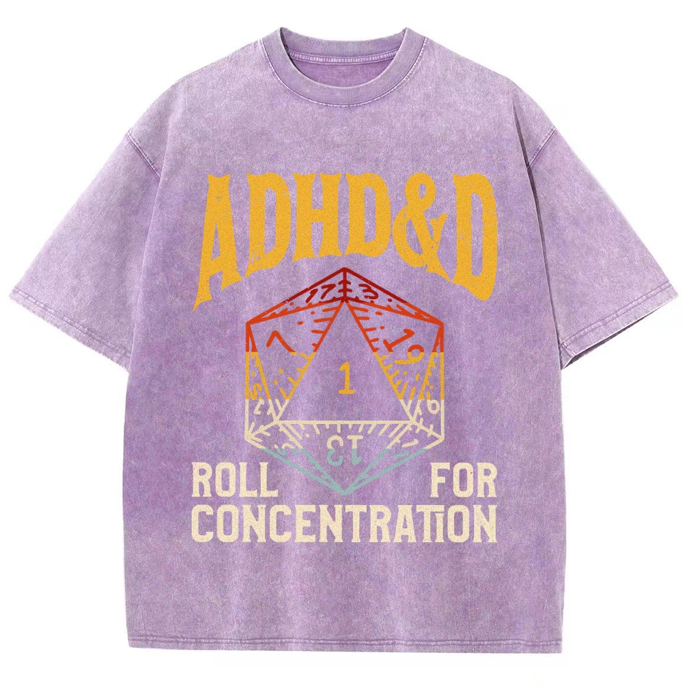 ADHD&D Dice Vintage Distressed T-shirt