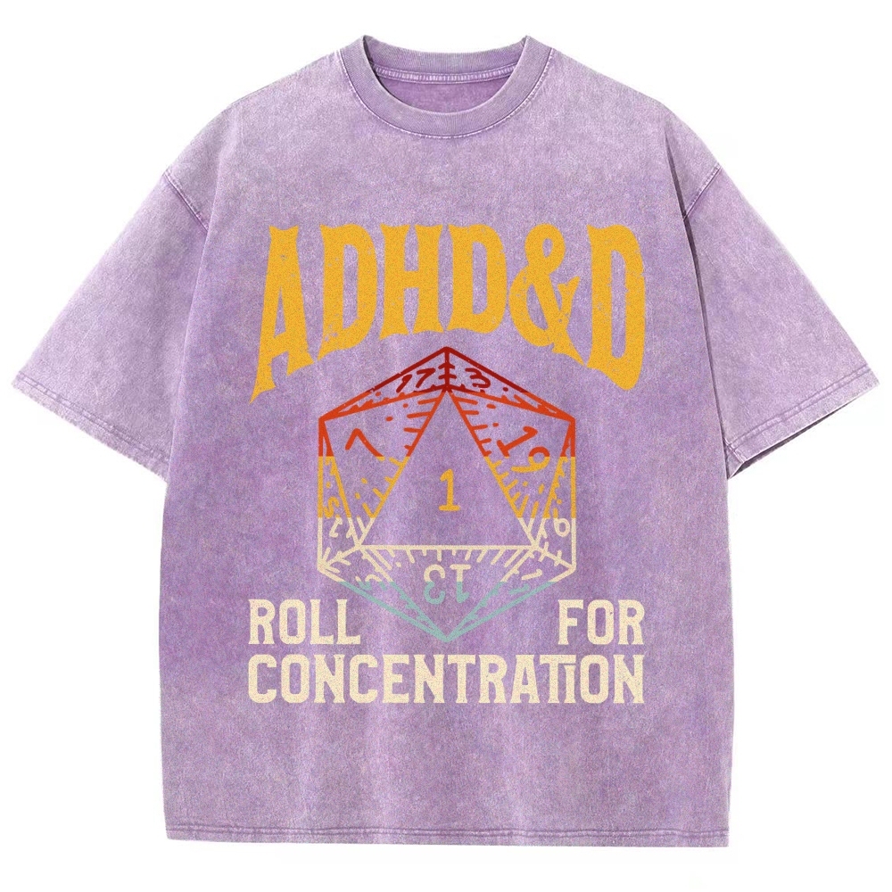 ADHD&D Dice Vintage Distressed T-shirt