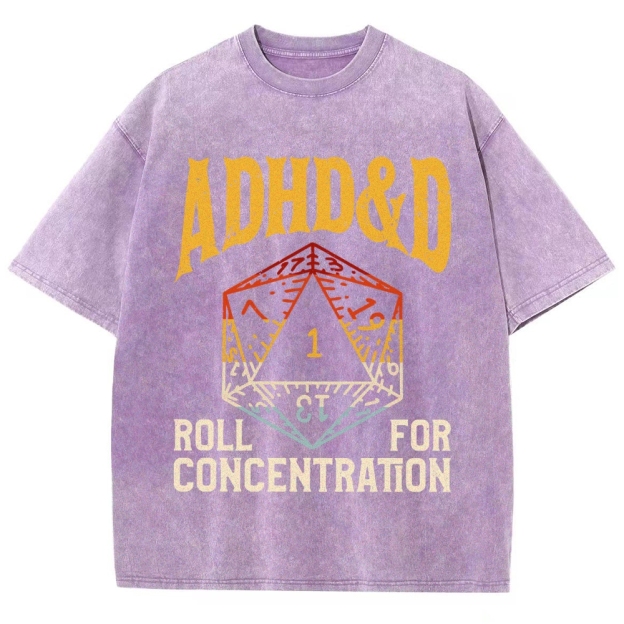 ADHD&D Dice Vintage Distressed T-shirt