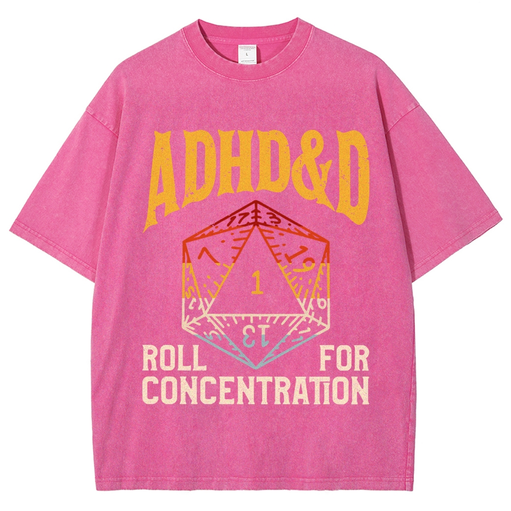 ADHD&D Dice Vintage Distressed T-shirt