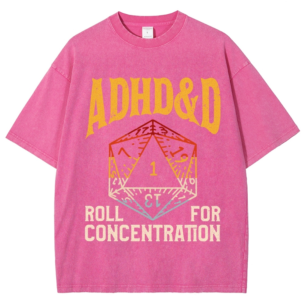 ADHD&D Dice Vintage Distressed T-shirt